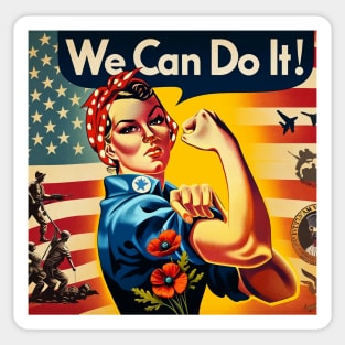 Valor & Victory: National Vietnam War Veterans Day 'We Can Do It' Sticker